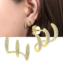 Silver Claw Earring Set for Women-7