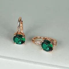 7mm Round Cut Glass Stone Hook Drop Dangle Earrings-28