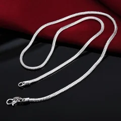 925 Sterling Silver Snake Chain Necklace-7