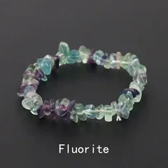 Natural Amethyst Irregular Chip Bead Stretch Bracelet-36