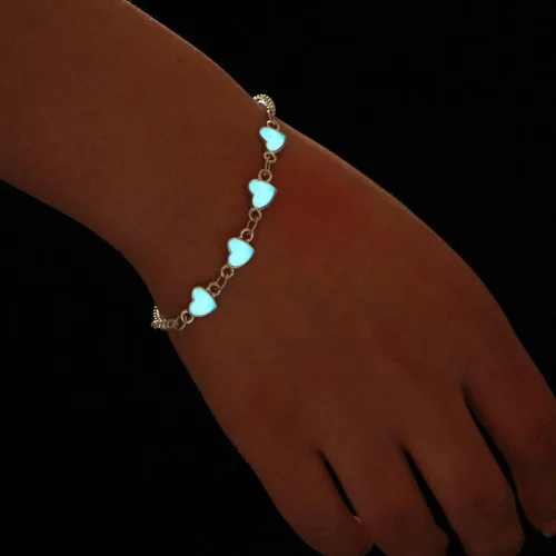 Luminous Love Heart Pendant Bracelet