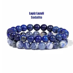 Natural Stone Bead Bracelet Set for Men & Women-24