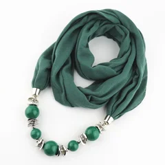 Bohemian Resin Pendant Scarf Necklace-3