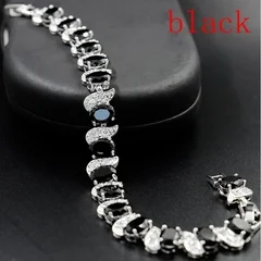 Sky Blue Cubic Zirconia Charm Bracelet for Women-14
