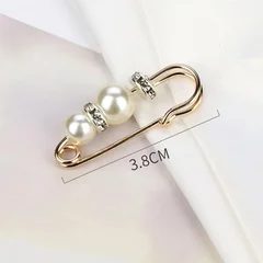 Women's Pearl Beaded Brooch Pin-4