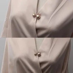 Simulation Pearl Brooch Pin Zinc Alloy Scarf Shawl Clip-5