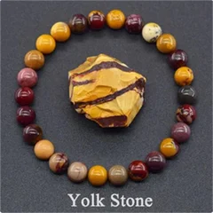 Natural Lapis Lazuli Stone Beads Elastic Bracelet for Men & Women-39