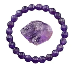 Natural Lapis Lazuli Stone Beads Elastic Bracelet for Men & Women-6