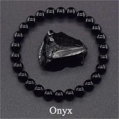 Natural Lapis Lazuli Stone Beads Elastic Bracelet for Men & Women-7