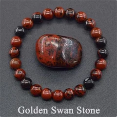 Natural Lapis Lazuli Stone Beads Elastic Bracelet for Men & Women-27