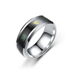 Titanium Steel Temperature Sensitive Mood Ring for Women and Men, 8mm-10