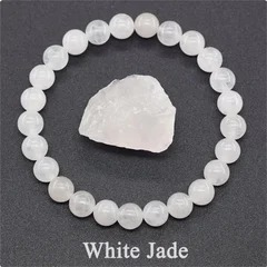 Natural Lapis Lazuli Stone Beads Elastic Bracelet for Men & Women-12