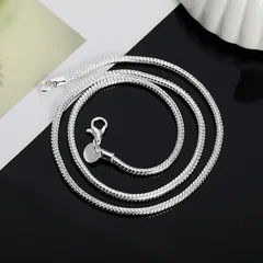 925 Sterling Silver Snake Chain Necklace-4