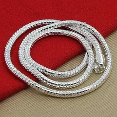 925 Sterling Silver Snake Chain Necklace-2