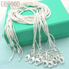 925 Sterling Silver 1.2mm Snake Chain Necklace (5 Pack, 40-75cm)-1
