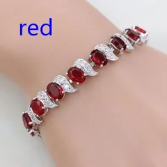 Sky Blue Cubic Zirconia Charm Bracelet for Women-7