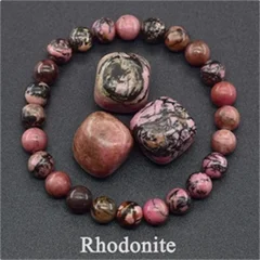 Natural Lapis Lazuli Stone Beads Elastic Bracelet for Men & Women-3