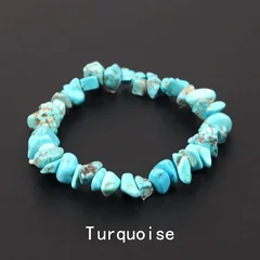 Natural Amethyst Irregular Chip Bead Stretch Bracelet-37