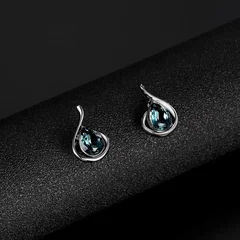 Elegant Waterdrop Pendant Necklace and Hook Earrings Jewelry Set for Women-4