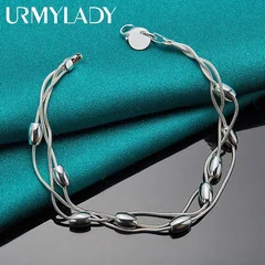 925 Sterling Silver Chain & Link Bracelet-2
