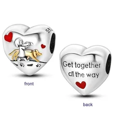 925 Silver Family Tree and Lucky Clover Charm Bead-80