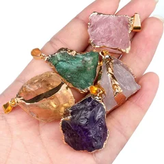 Women's Natural Stone Irregular Pendant Necklace-13
