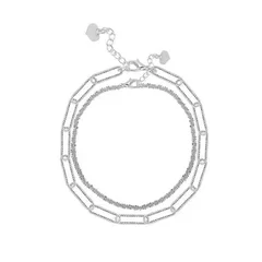 Sparkling Gypsophila Two-Piece Stacked Bracelet-2