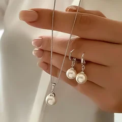 Boho Zinc Alloy Earrings and Necklace Set for Women-2