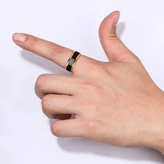 Titanium Steel Temperature Sensitive Mood Ring for Women and Men, 8mm-2