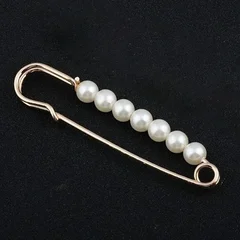 Broche vintage en perles avec pinces pour châle et pull pour femme-2