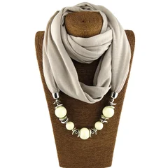 Bohemian Resin Pendant Scarf Necklace-8