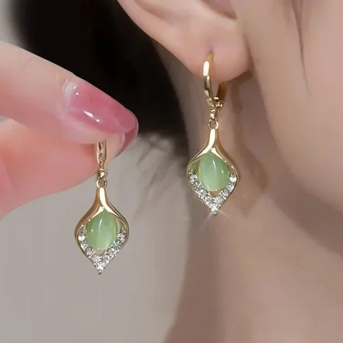 Women's Geometric Zircon Drop Earrings