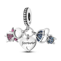 925 Silver Family Tree and Lucky Clover Charm Bead-12
