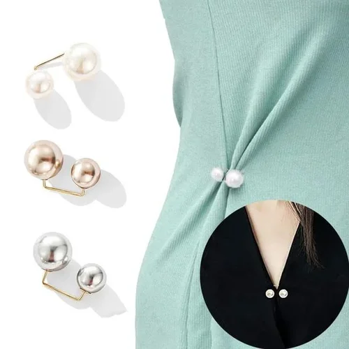 Simulation Pearl Brooch Pin Zinc Alloy Scarf Shawl Clip
