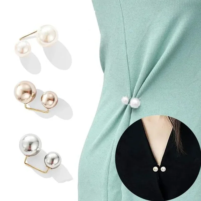 Simulation Pearl Brooch Pin Zinc Alloy Scarf Shawl Clip