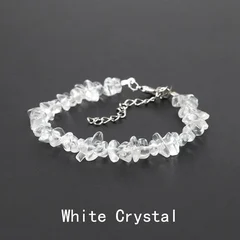 Natural Amethyst Irregular Chip Bead Stretch Bracelet-11