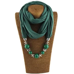 Bohemian Resin Pendant Scarf Necklace-12
