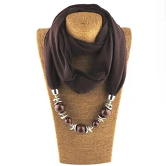 Bohemian Resin Pendant Scarf Necklace-13