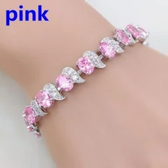Sky Blue Cubic Zirconia Charm Bracelet for Women-4