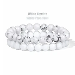Natural Stone Bead Bracelet Set for Men & Women-28