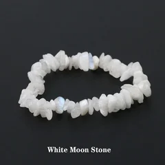 Natural Amethyst Irregular Chip Bead Stretch Bracelet-27