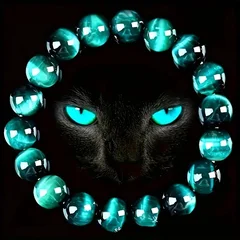 Bohemian Blue Tiger-Eye Beaded Bracelet - 8mm-4