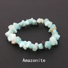 Natural Amethyst Irregular Chip Bead Stretch Bracelet-41
