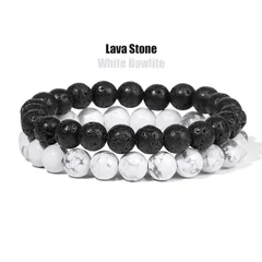 Natural Stone Bead Bracelet Set for Men & Women-32