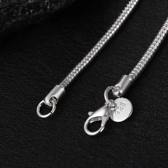 925 Sterling Silver Snake Chain Necklace-6