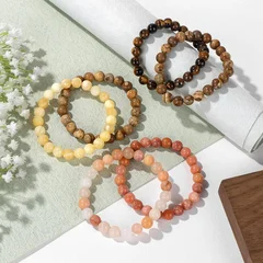 Natural Stone Bead Bracelet Set for Men & Women-7