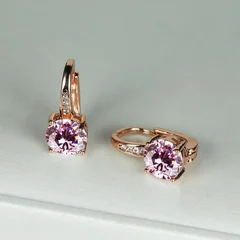 7mm Round Cut Glass Stone Hook Drop Dangle Earrings-33