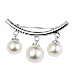 Sicherheitsnadel-Brosche mit Kette und Imitationsperlen-7