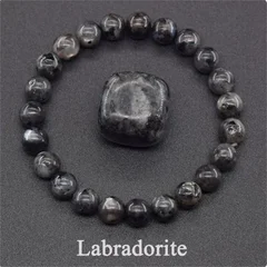 Natural Lapis Lazuli Stone Beads Elastic Bracelet for Men & Women-20