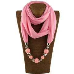 Bohemian Resin Pendant Scarf Necklace-9